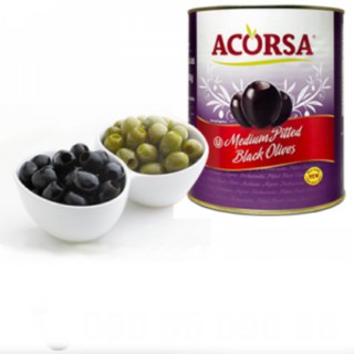 Olives đen không hạt Acorsa Medium Pitted Black Olives 3 Kg