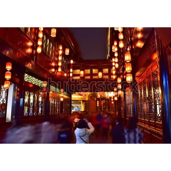 Tranh lụa 3d Hồng Kông Đường Phố Kích Thước 1,5m x 2m HKĐP06