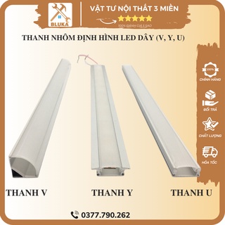  Thanh Nhôm Định Hình Led 12V Máng Nhôm Đèn Led Dây Ray Trang Trí Tủ Bếp Tủ Quần Áo BLUKA 