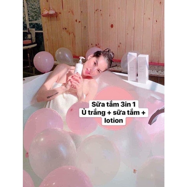 Sữa tắm truyền trắng + lotion + dưỡng da ủ trắng ( 3 trong 1 ) Medifferent chuẩn Hàn Quốc