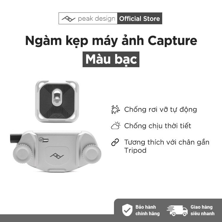 Ngàm Kẹp Máy Ảnh Peak Design Capture - Hàng Chính Hãng