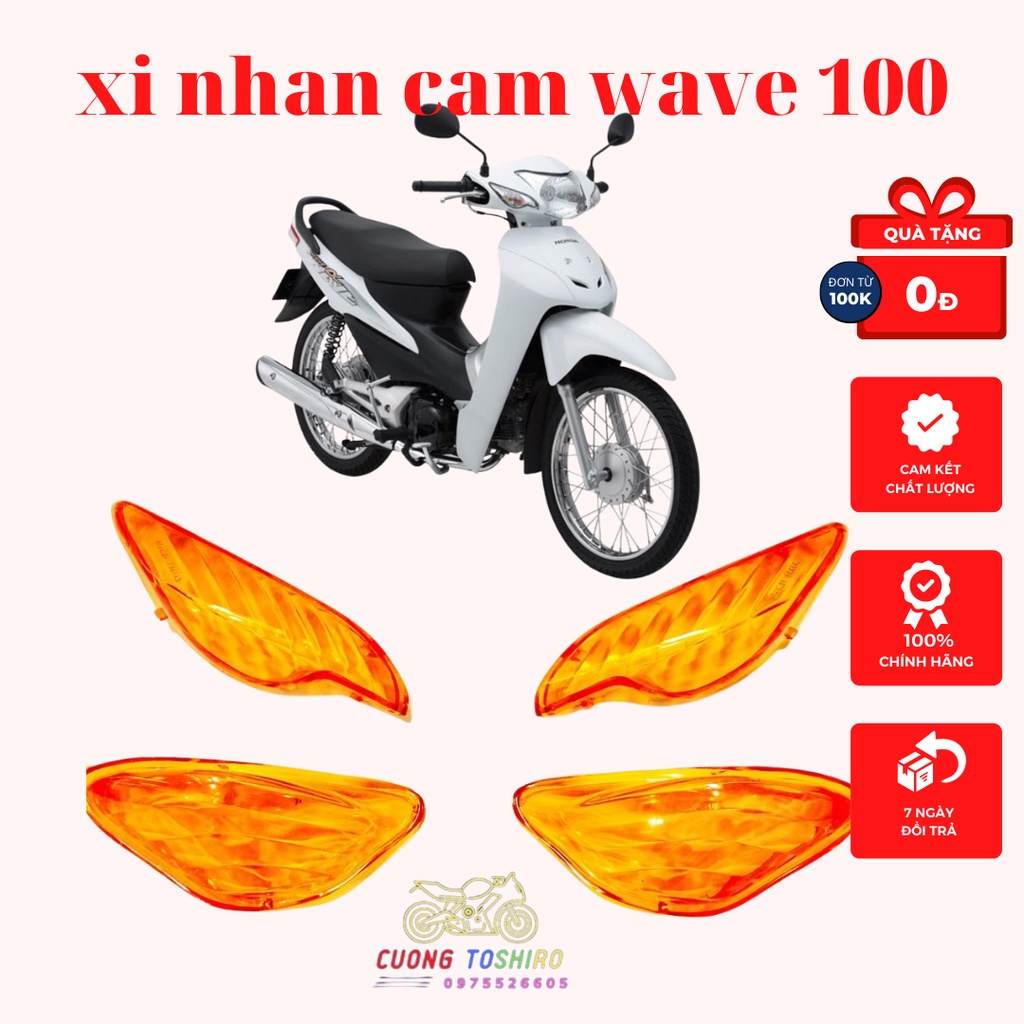 Xi nhan cam trước sau lắp cho xe wave 100 cc 2006 - 2016 hàng loại 1 không phai màu bảo hành 1 năm