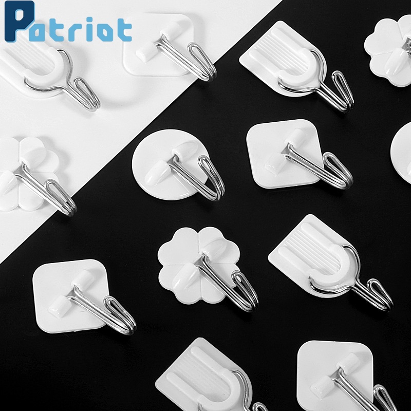 Set 10 móc treo đồ xoay 180 độ tiện dụng cho nhà bếp/phòng tắm