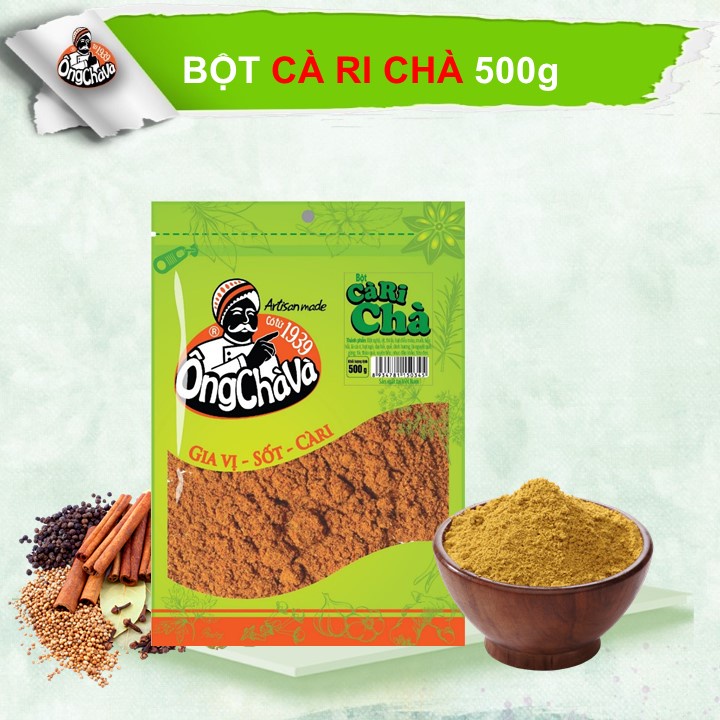 Bột Cà Ri Chà 500gram Ông Chà Và - Nguyên Liệu Nấu Cà Ri - (Bột Cari)