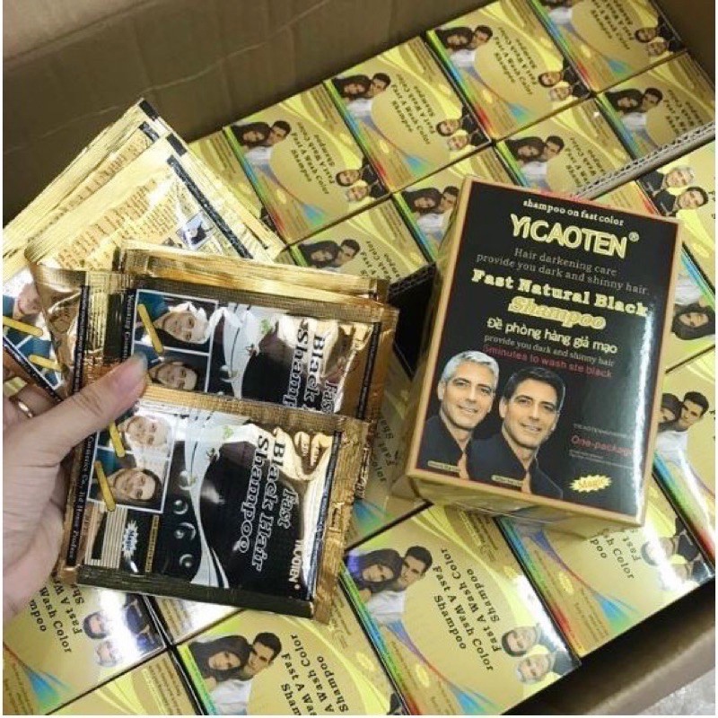Dầu gội đen tóc Yicaoten Fast Black Hair Shampoo 30ml