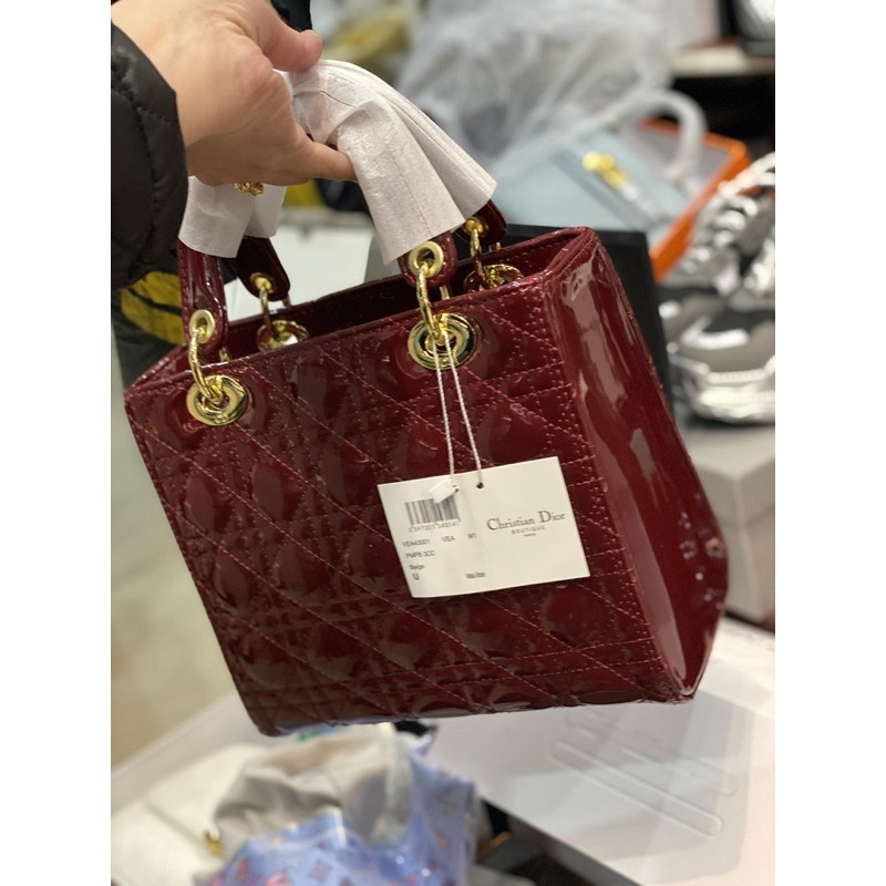 Túi ô trám da bóng