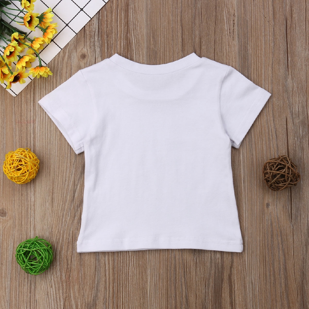 Áo thun cotton in chữ đáng yêu cho bé