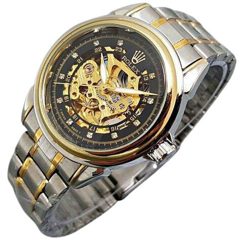 Rolex Đồng Hồ Đeo Tay Đính Kim Cương Giả Dành Cho Nam