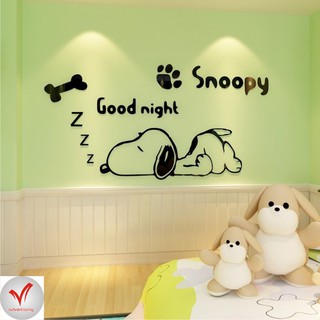TRANH MICA 3D SNOOPY DOG NGỦ
