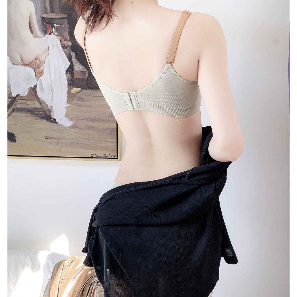 Áo Lót Dệt Kim Nâng Ngực Chất Liệu Cotton Có Thể Điều Chỉnh Thoải Mái