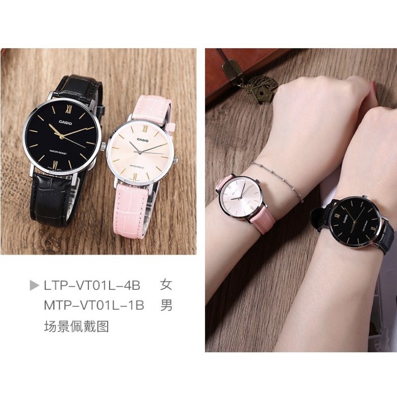 Đồng hồ nam dây da Casio Anh Khuê MTP-VT01L-1BUDF