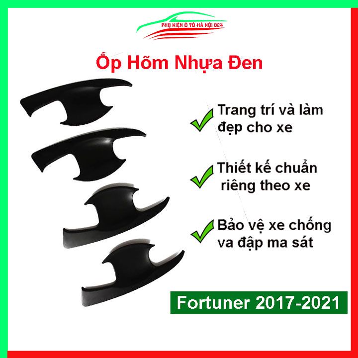 Ốp hõm nhựa đen Fortuner 2017-2021