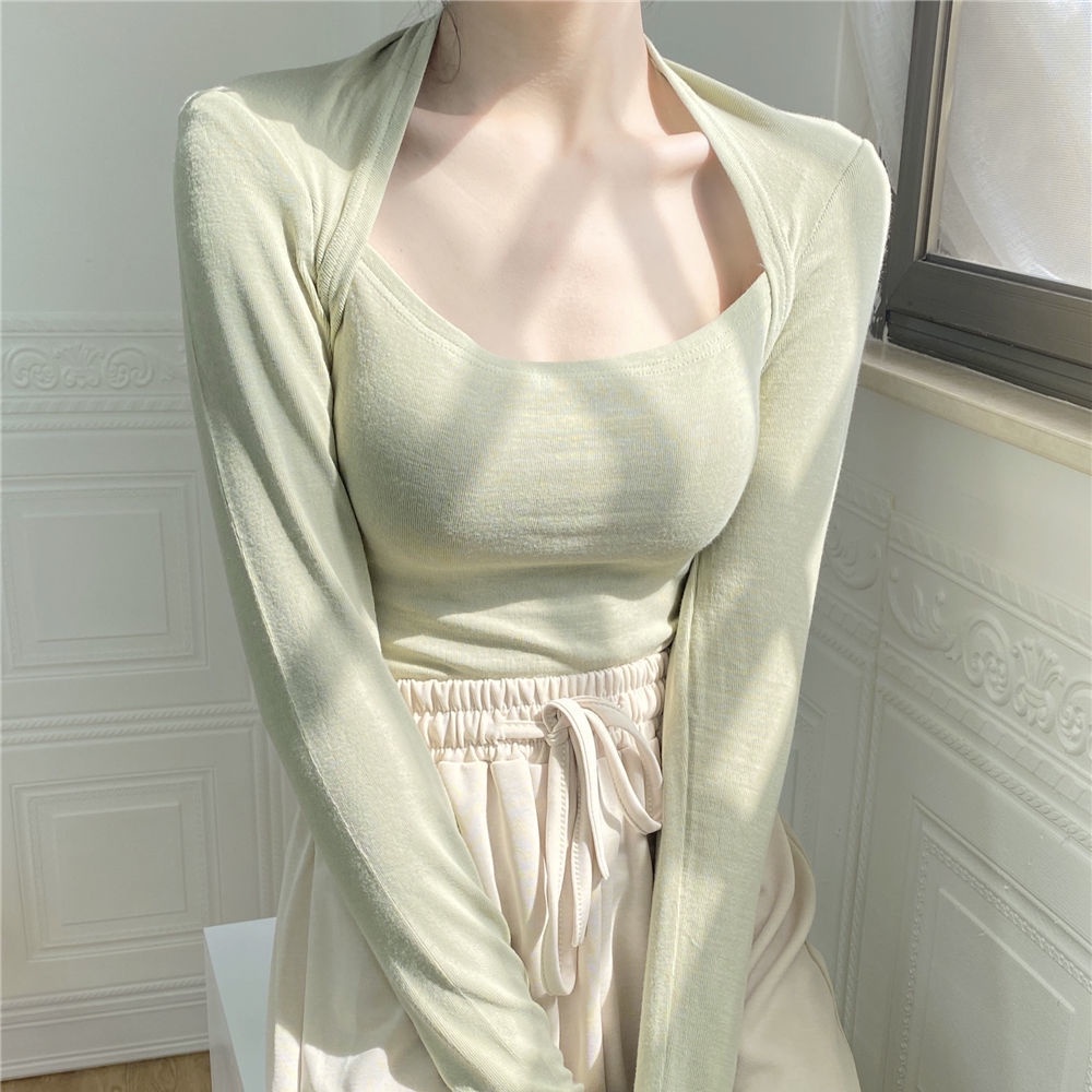 Áo thun COZOKC tay dài dáng ôm thời trang xinh xắn