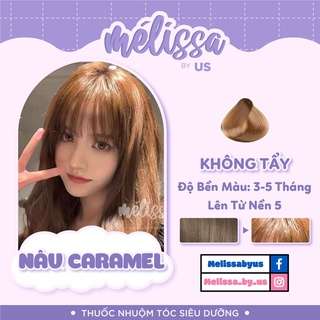 [KHÔNG CẦN TẨY - NÂU CARAMEL] Thuốc nhuộm tóc SIÊU DƯỠNG MÉLISSA - KHÔNG XƠ - LÀNH TÍNH - LÊN MÀU CHUẨN