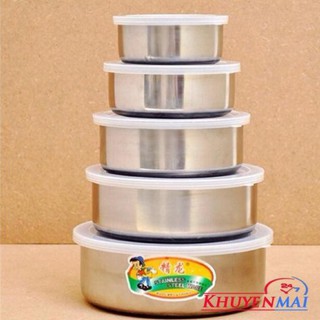 [ Giá Quá Sốc ] Bộ thố Inox 5 cái