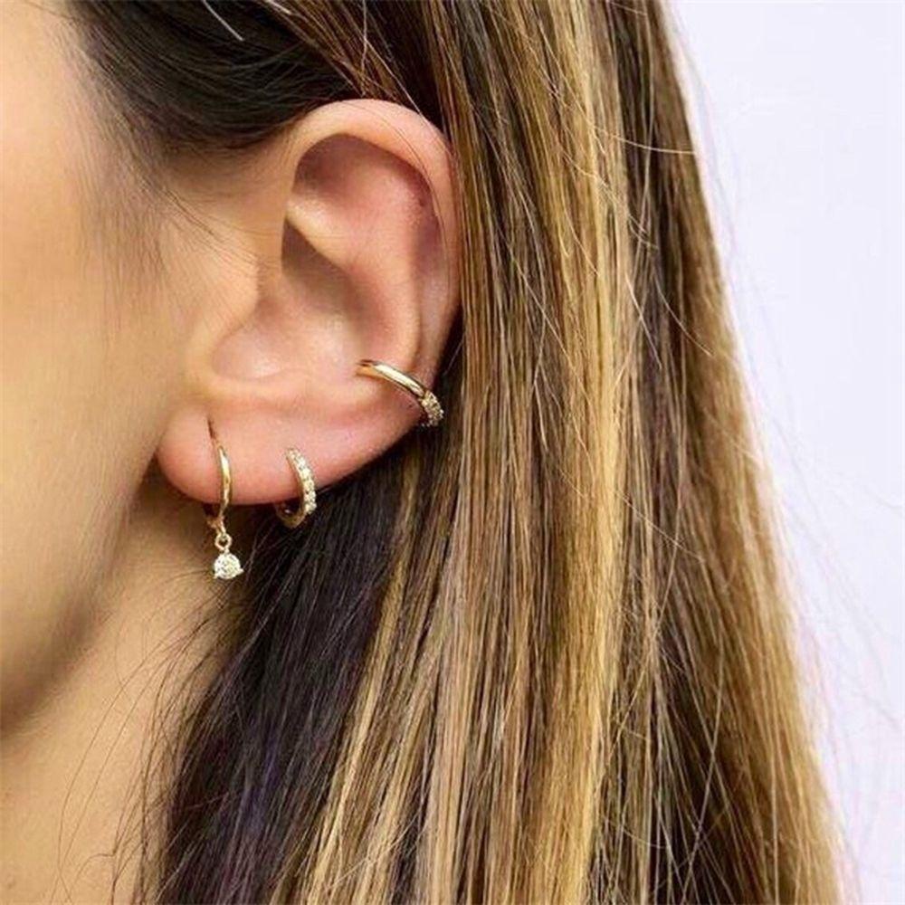 Nhẫn Mạ Bạc Thiết Kế Độc Đáo Thời Trang|Bông Tai Dạng Vòng Nhỏ Thiết Kế Thời Trang Dễ Phối Đồ