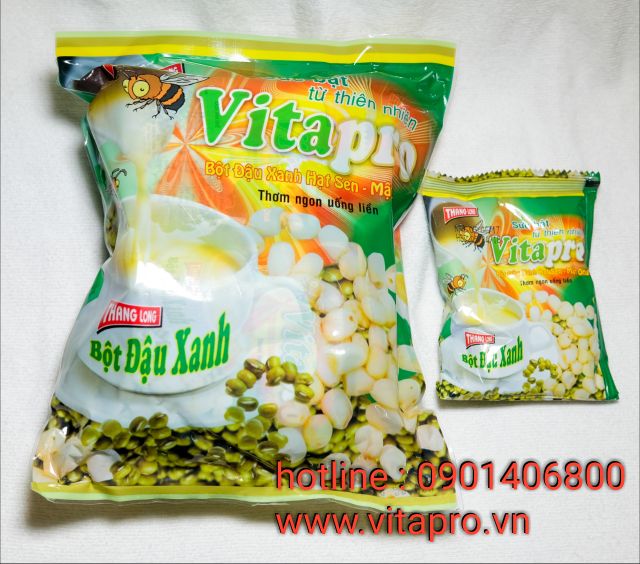 BỘT ĐẬU XANH SEN MẬT ONG 420GR ( CÓ ĐƯỜNG) - VITAPRO