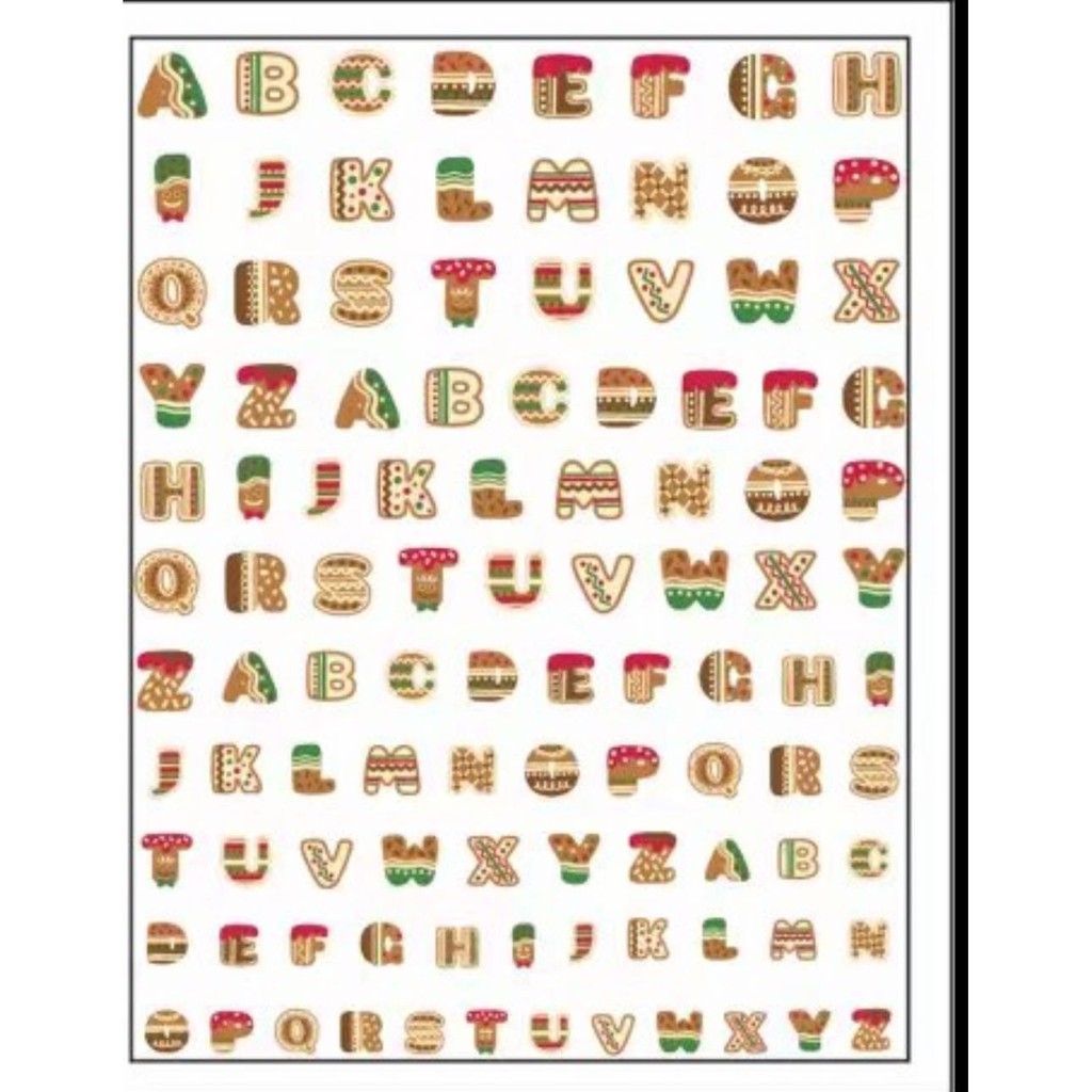 Hình dán móng tay - Sticker dán móng bảng chữ cái