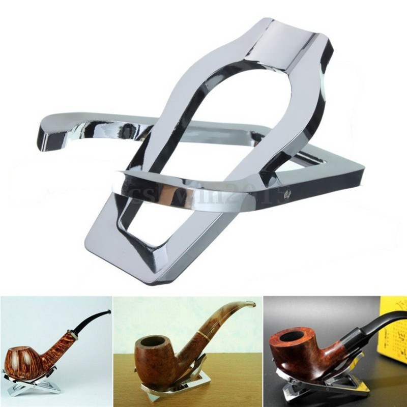 Steel Portable Foldable Cigar Tobacco Pipe Stand Holder