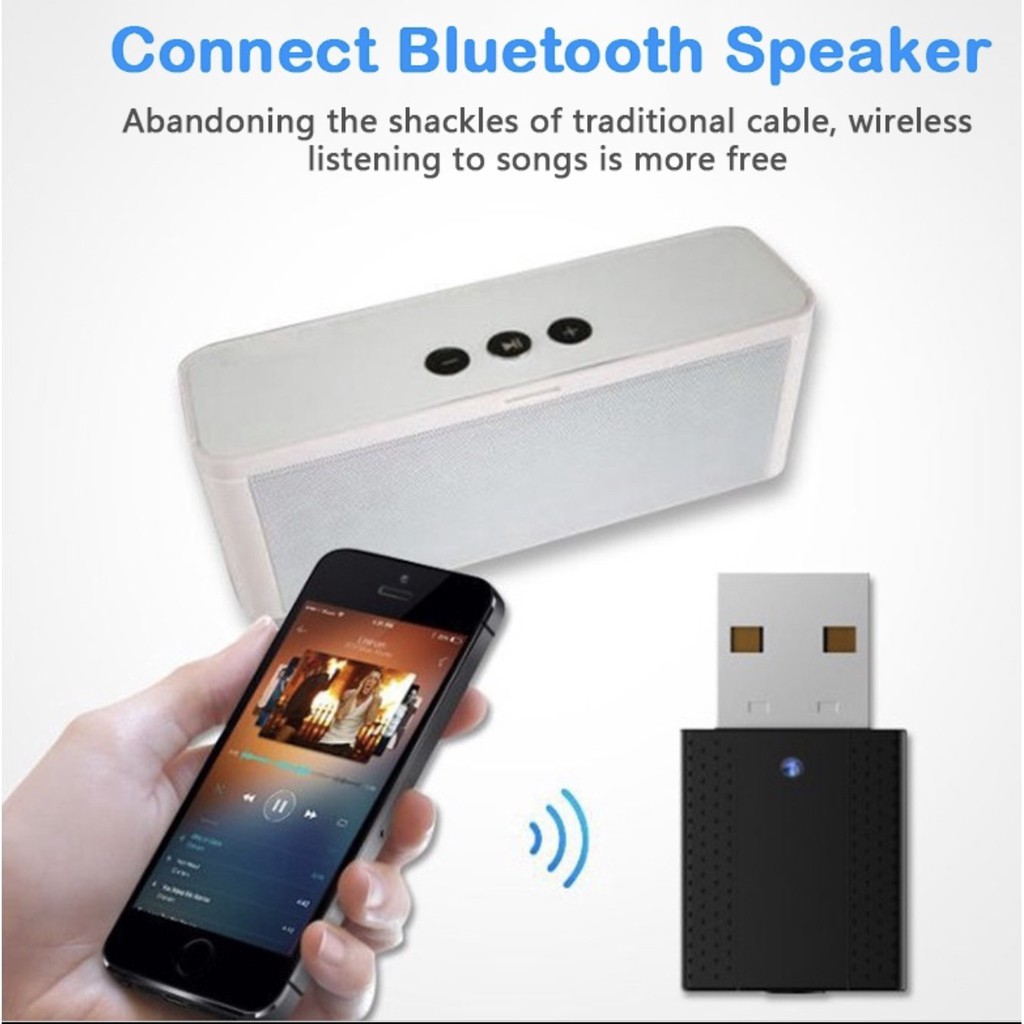 USB kết nối Bluetooth 5.0 với jack 3.5mm