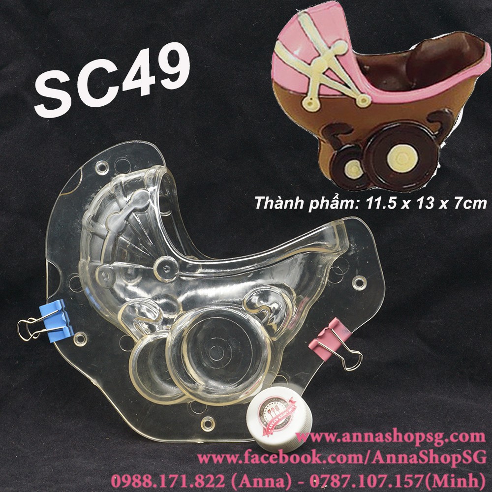 KHUÔN SOCOLA NHỰA CỨNG XE NÔI SC49