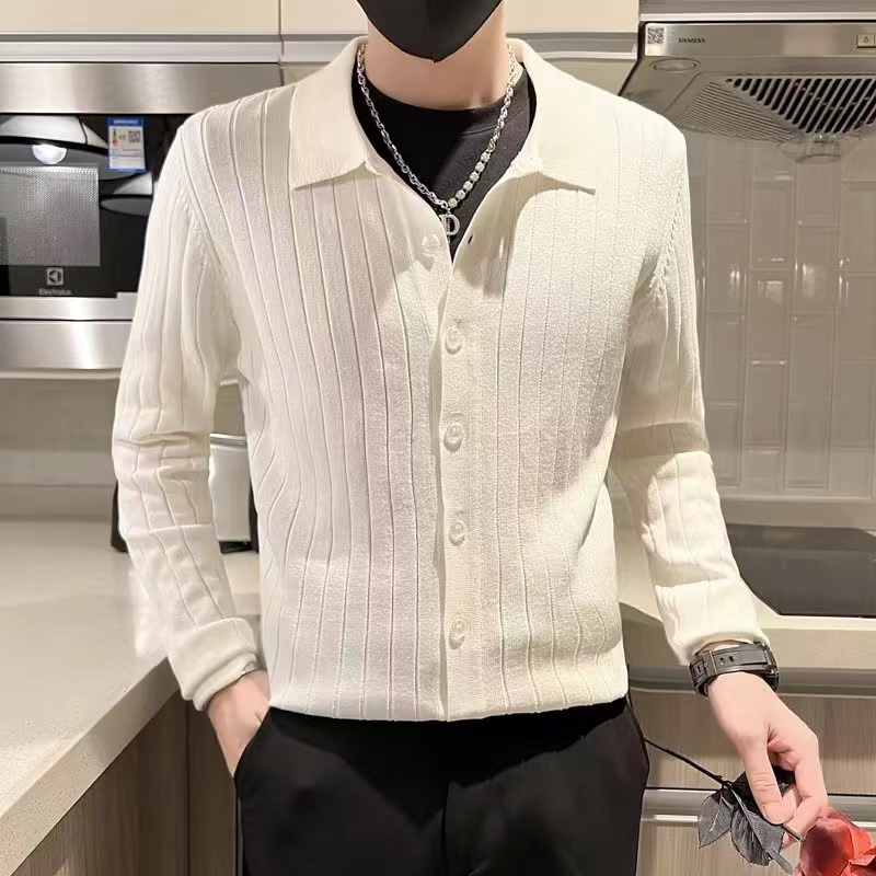 Áo Khoác Dệt Kim Tay Dài Màu Sắc Retro Hàn Quốc Dành Cho Nam Giới Fashion áo nỉ sweater nam Hàn Quốc áo khoác len bigsize simple áo sơ mi nam dài tay from rộng