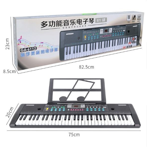 [Mã LIFE020650K giảm 10% đơn 200K] Đàn Organ Đàn Piano cho bé 61 phím Keyboard tặng kèm míc cho người mới chơi