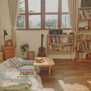 BÀN TRÀ CHÂN TIỆN GỖ 50x70cm