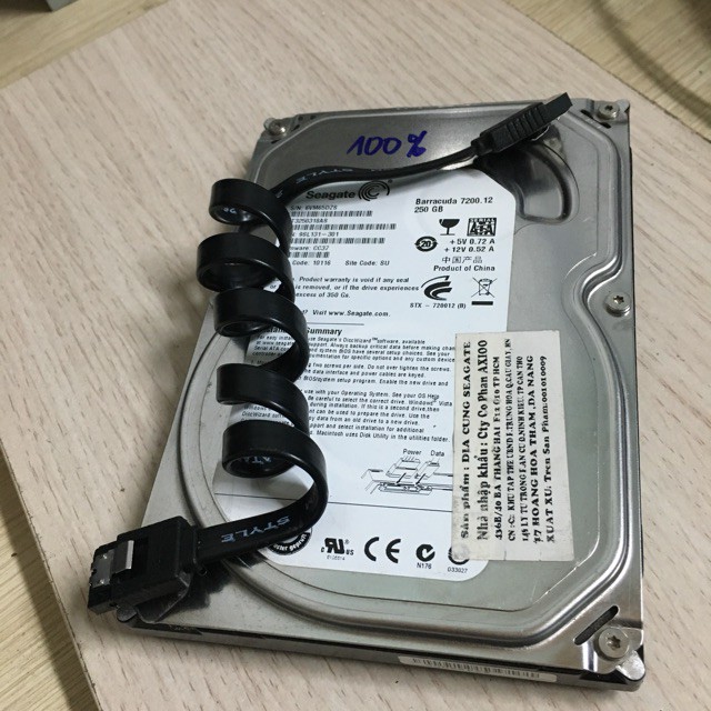 Ổ CỨNG -250GB (Tặng Kèm Dây SaTa 3) 20