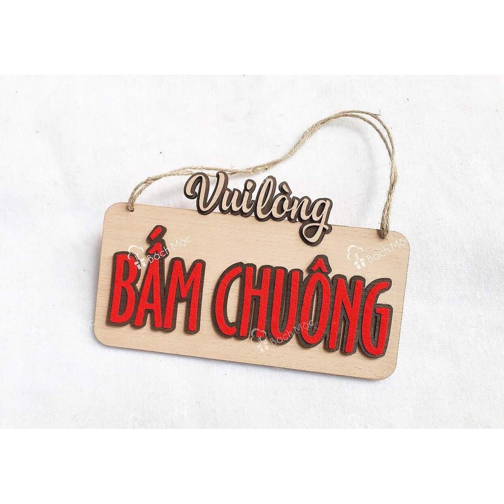 BẢNG TREO NHẮC NHỞ BẤM CHUÔNG BA14
