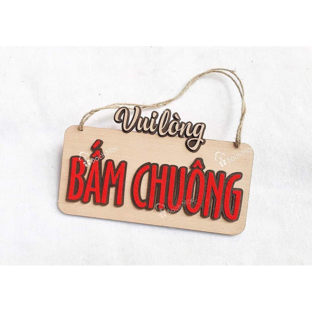 BẢNG TREO NHẮC NHỞ BẤM CHUÔNG BA14