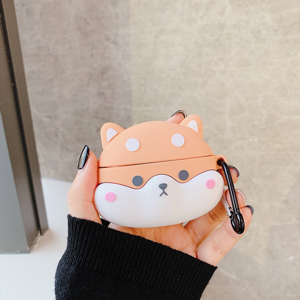 Case Vỏ Bao Airpod Đựng Tai Nghe Airpod 1/ 2 - airpodpro Corgi Shiba chống va đập -Dino Case