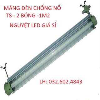 Đèn led chống cháy nổ đôi 1.2m- Máng đèn chống nổ - Máng đèn led