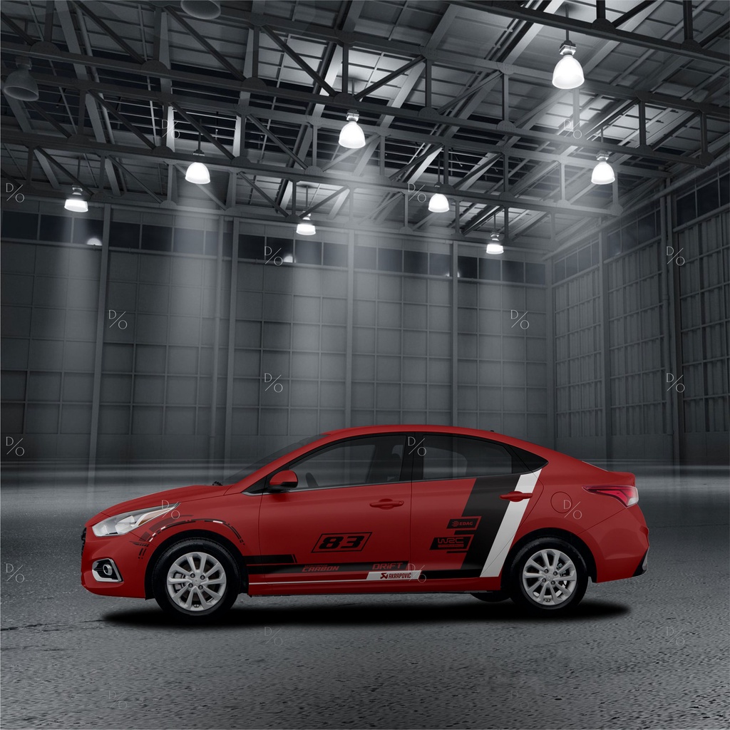 Tem sườn dán xe Hyundai Accent HA-05 - Thiết kế tem theo yêu cầu