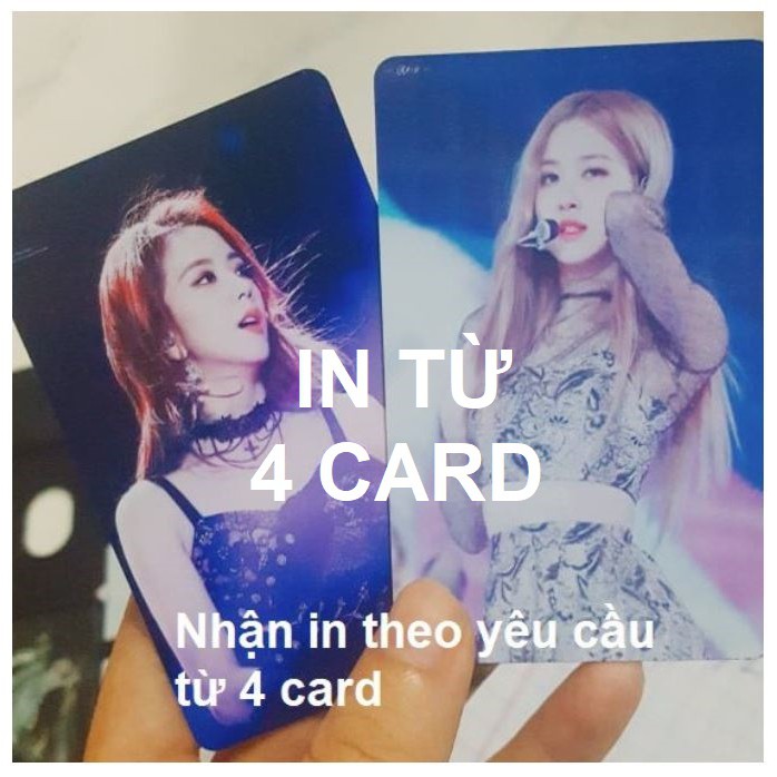 In name card, ảnh cá nhân, idol, thẻ nhựa PVC 3 lớp, 2 mặt bo góc BTS BLACKPINK TWICE X1 EXO NCT ... theo yêu cầu giá sỉ