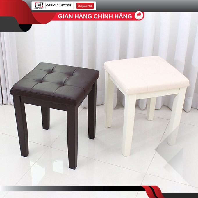 Ghế bàn trang điểm bọc nệm da thương hiệu MW FURNITURE - nội thất trang trí