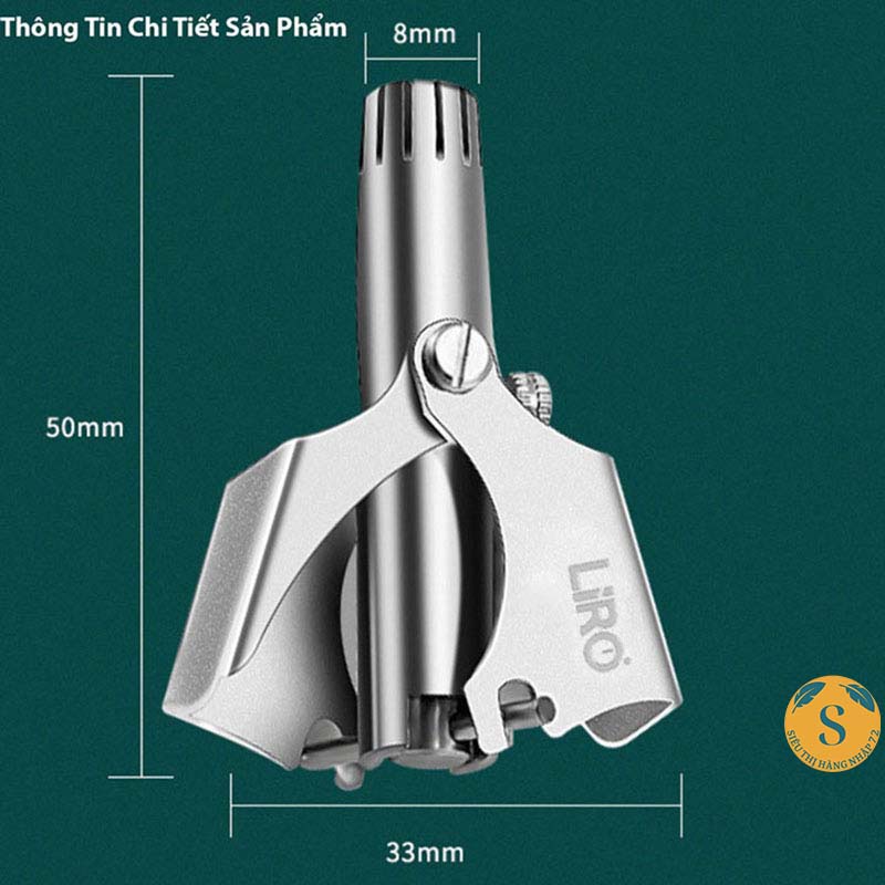 Dụng cụ cắt tỉa lông mũi bằng thép không gỉ cao cấp, máy cắt lông mũi an toàn tiện lợi [CẮT LÔNG MŨI]