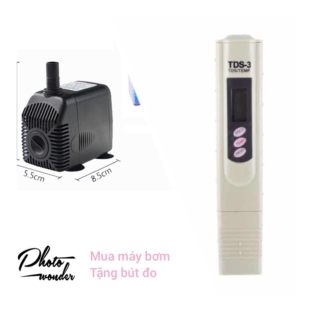 Mua máy bơm nước Lifetech AP 3100 cho thủy canh hồi lưu tặng ngay 01 bút đo dinh dưỡng thủy canh TDS-3 loại 1 có hộp