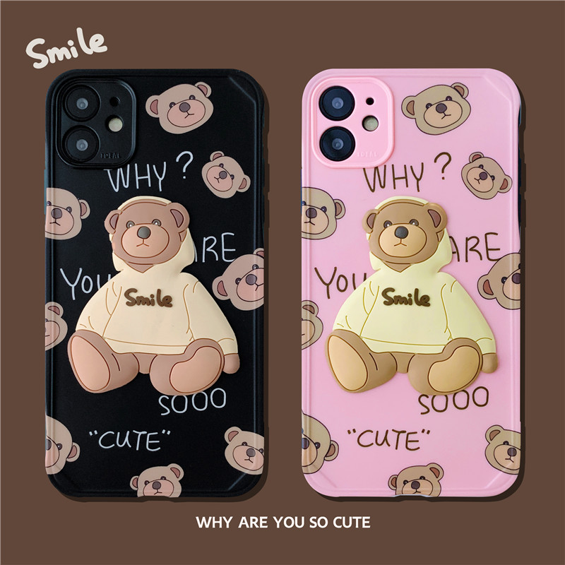 Ốp điện thoại hình Gấu Cho Iphone12Pro Iphone11 Pro Max X Xs Max Xr 8 / Se2 Iphone7Plus Huawei Mate30Pro P30 / 40pro | BigBuy360 - bigbuy360.vn