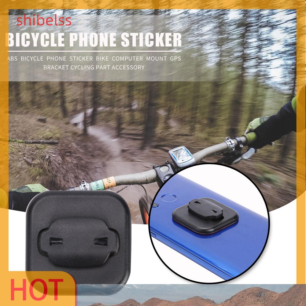 （ʚshibelss）Bicycle Phone Sticker Bike Computer Mount GPS Bracket for Bryton Black