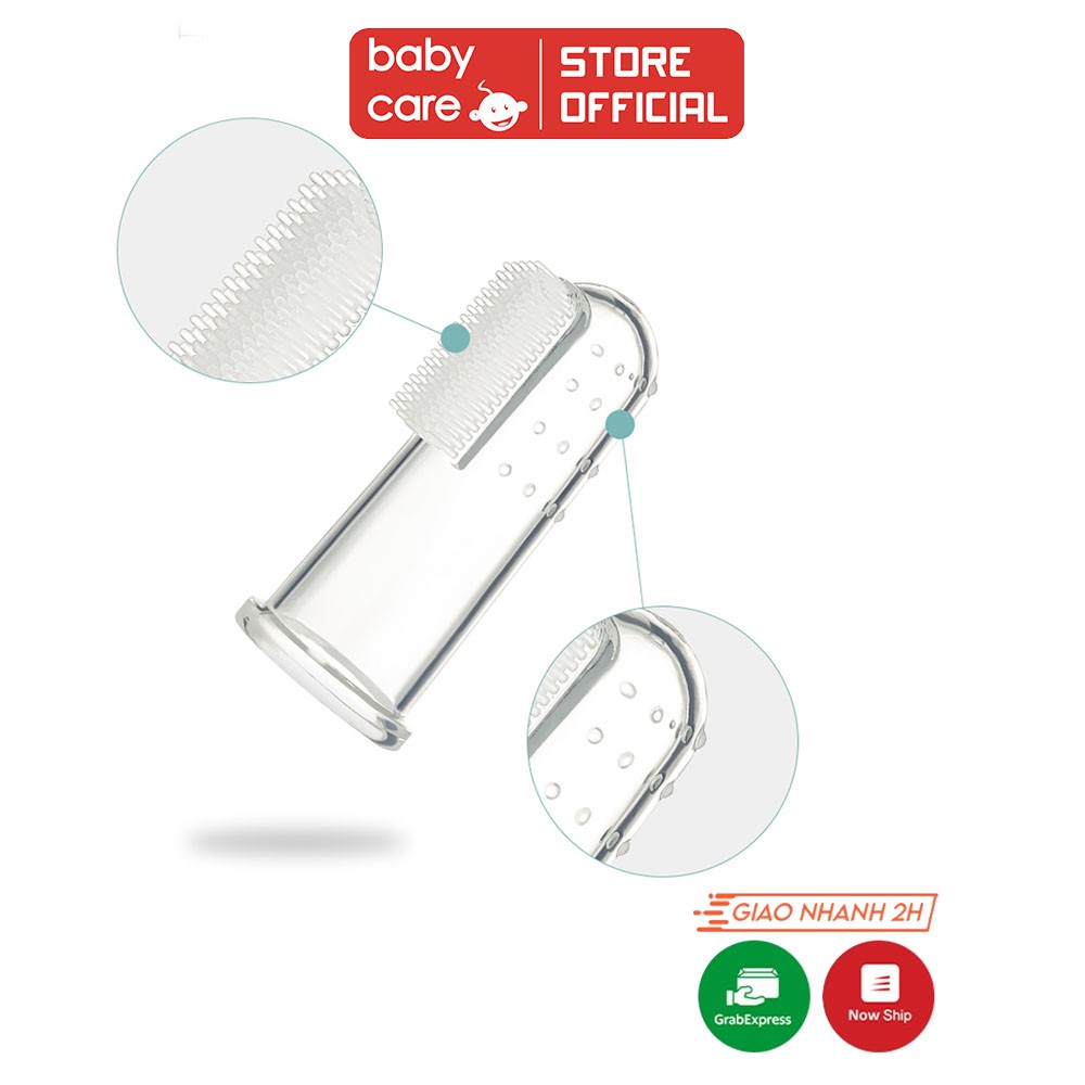 Dụng cụ chải răng rơ lưỡi xỏ ngón BC BABYCARE an toàn cho bé - BC3062