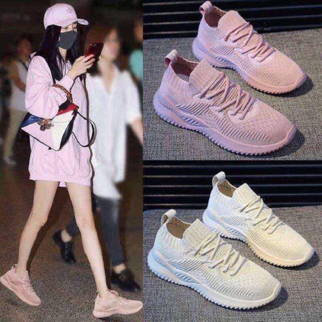 Giày sneaker cổ chun cực đẹp Hot Trend - Kèm clip và ảnh thật(Tặng kèm lì xì siêu kute)