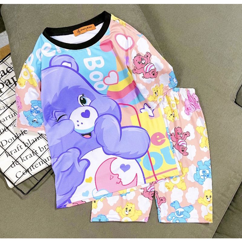 ĐỒ BỘ NGỐ LỬNG THUN LẠNH 3D BÉ GÁI SIZE 22-40KG