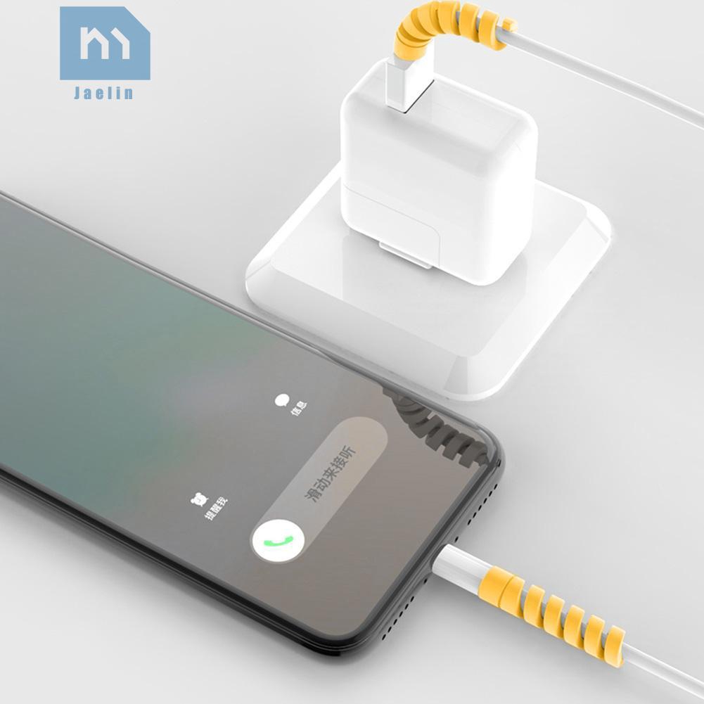 Phụ Kiện Bảo Vệ Dây Cáp Sạc Dạng Xoắn Ốc Cho Iphone Android