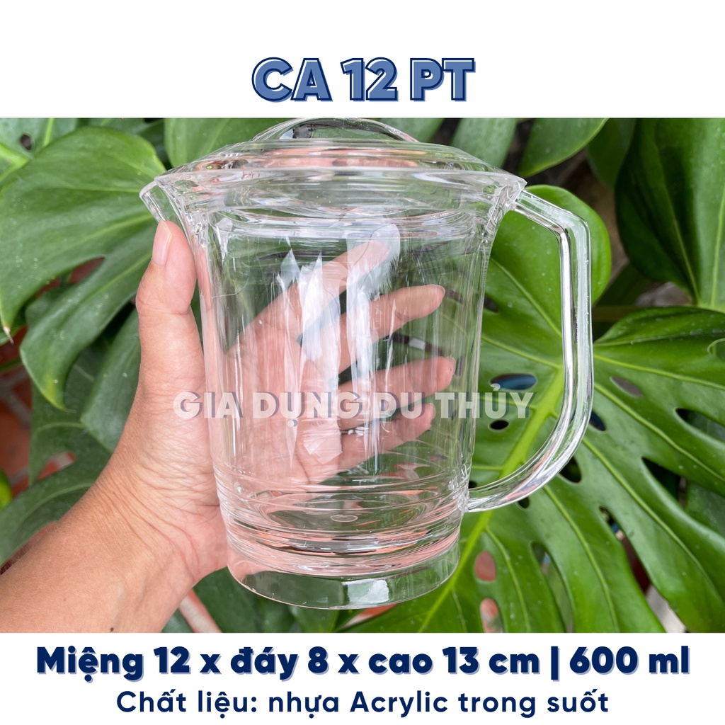Ca nhựa trong có nắp đậy hàng chính hãng Fataco (Phát Thành) nhựa acrylic dày và trong suốt của gia dụng du thủy