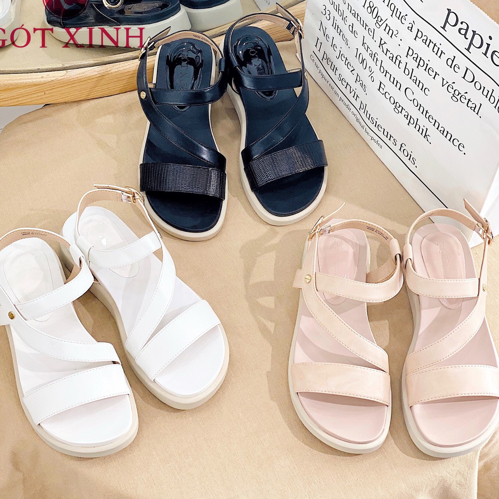 Sandal Chéo Gót Xinh GX296 Đế Bằng Cao 2cm