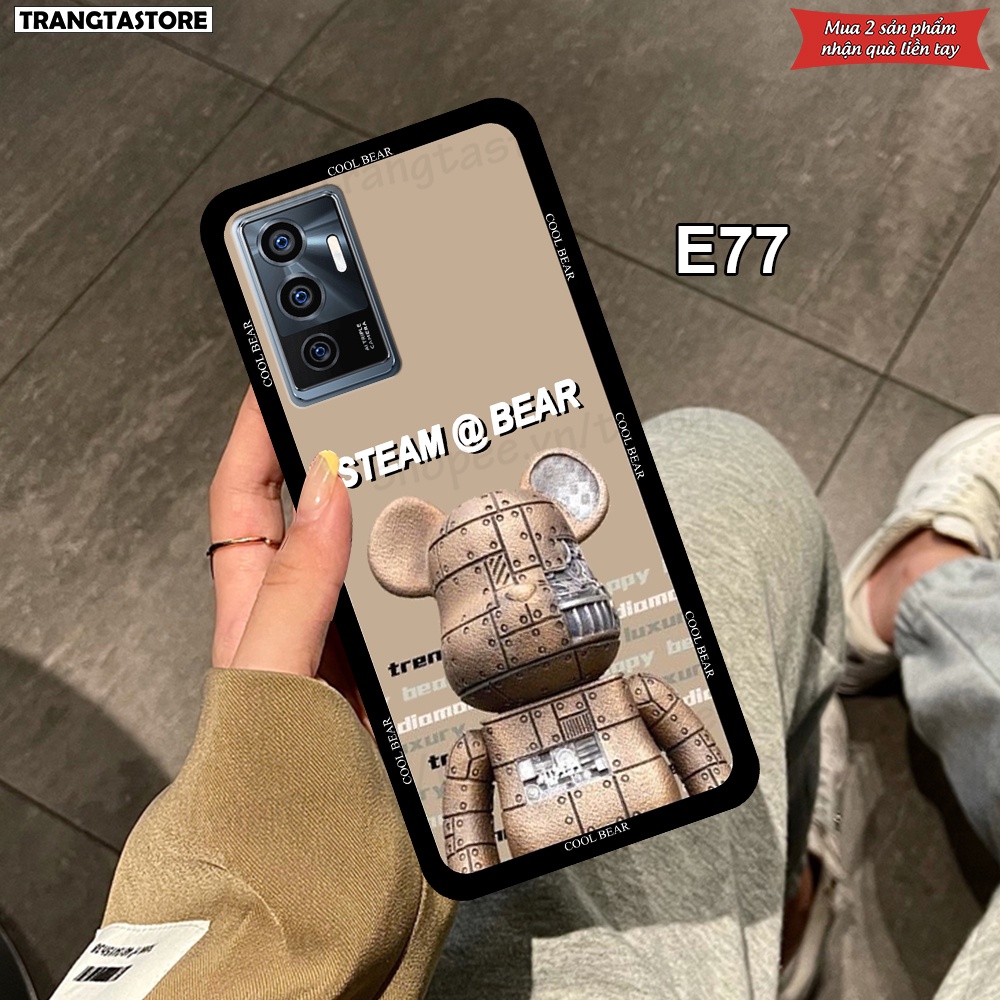 Ốp Vivo V23E in hình gấu Bearbrick,Metal Style,Doremon siêu dễ thương chất lượng