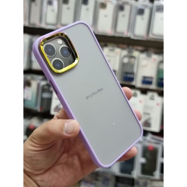 Ốp X&amp;M lưng nhám viền màu camera titan cho iphone 13 pro max , 13 pro , 13 , 12 pro max