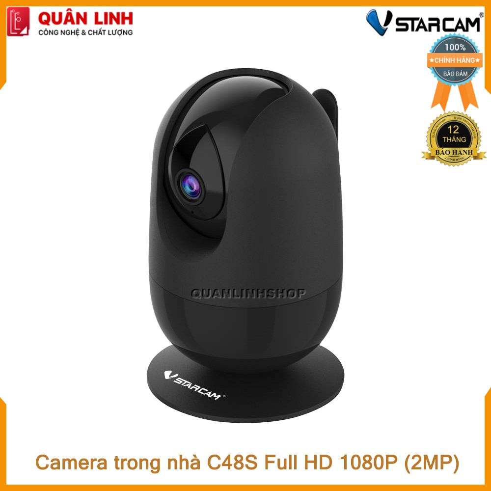 Camera giám sát Wifi IP hồng ngoại ban đêm Vstarcam C48s Full HD 1080P (2MP) kèm thẻ 32GB