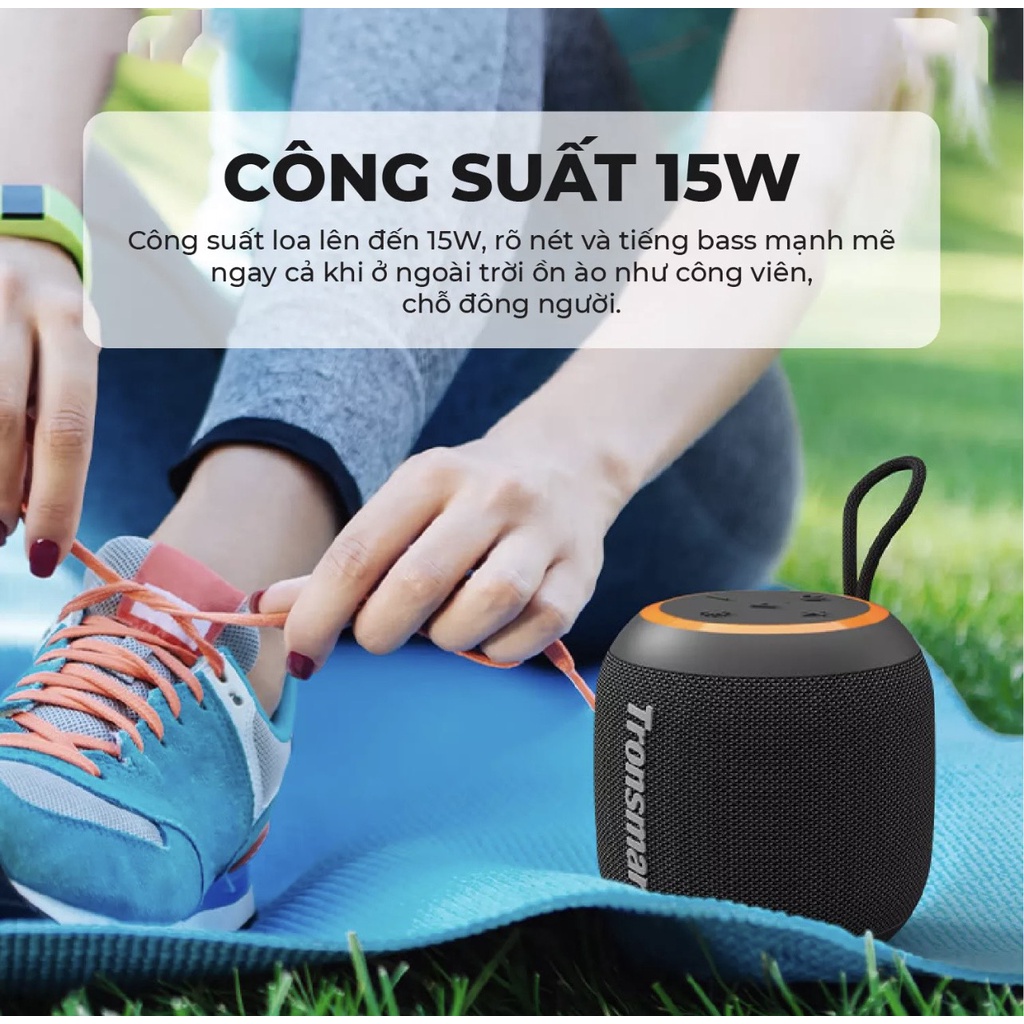 Loa Bluetooth Tronsmart T7 Mini 15W TWS Chống Thấm Nước IPX7 Chế Độ Hỗ Trợ Giọng Nói  - BẢO HÀNH 12 THÁNG
